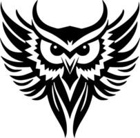 Owl, Black and White illustration vector