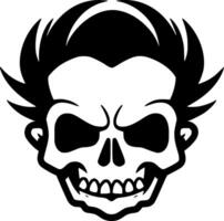 Skull, Black and White illustration vector