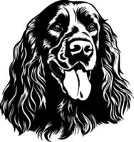 cocker spaniel - minimalista y plano logo - ilustración vector