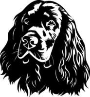 Cocker Spaniel, Minimalist and Simple Silhouette - illustration vector