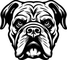 buldog - minimalista y plano logo - ilustración vector