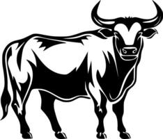 Bull, Minimalist and Simple Silhouette - illustration vector