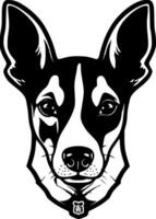 basenji - alto calidad logo - ilustración ideal para camiseta gráfico vector