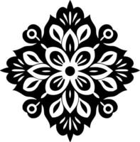 Mandala, Black and White illustration vector