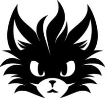 Cat - Black and White Isolated Icon - illustration vector