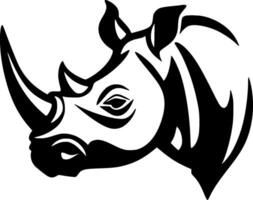 Rhinoceros, Minimalist and Simple Silhouette - illustration vector