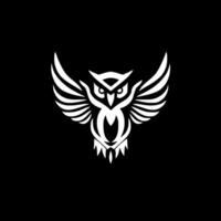 Owl, Black and White illustration vector