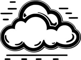 Cloud, Minimalist and Simple Silhouette - illustration vector