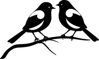 Birds, Minimalist and Simple Silhouette - illustration vector