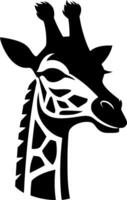 Giraffe, Black and White illustration vector