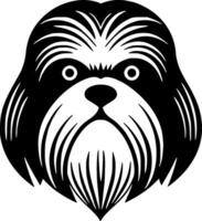 shih tzu, minimalista y sencillo silueta - ilustración vector