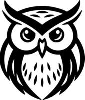 Owl Baby - Minimalist and Flat Logo - illustration vector