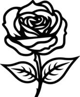 Rose, Black and White illustration vector