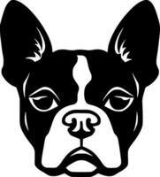 Boston Terrier, Minimalist and Simple Silhouette - illustration vector