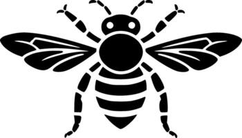 abeja, minimalista y sencillo silueta - ilustración vector