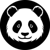 panda - minimalista y plano logo - ilustración vector