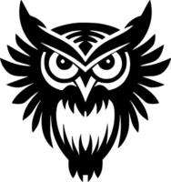 Owl, Minimalist and Simple Silhouette - illustration vector