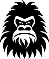 Bigfoot - Black and White Isolated Icon - illustration vector