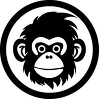 Monkey, Minimalist and Simple Silhouette - illustration vector