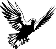 Pigeon, Black and White illustration vector