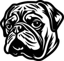 Pug, Minimalist and Simple Silhouette - illustration vector