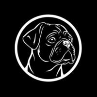 Pug - Minimalist and Flat Logo - illustration vector