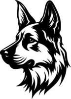 German Shepherd - Minimalist and Flat Logo - illustration vector