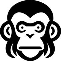 Monkey, Black and White illustration vector