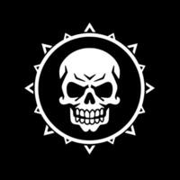 Skull - Black and White Isolated Icon - illustration vector