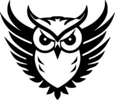 Owl, Minimalist and Simple Silhouette - illustration vector