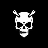 Skull - Minimalist and Flat Logo - illustration vector