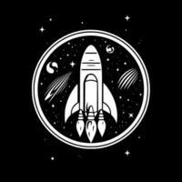 Space, Black and White illustration vector