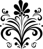 Flower, Black and White illustration vector