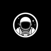 astronauta, negro y blanco ilustración vector