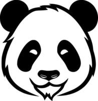 panda, minimalista y sencillo silueta - ilustración vector