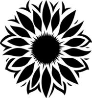 girasol - minimalista y plano logo - ilustración vector