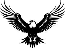 Eagle, Black and White illustration vector