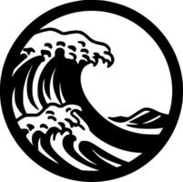 Waves - Minimalist and Flat Logo - illustration vector