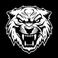 Tiger, Black and White illustration vector