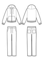 illustration of sport suit. smock and pants. vector