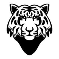 Tiger head. Hand drawing. vector