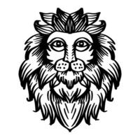 león cabeza logo. vector