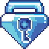 Pixelated Gem Lock vector