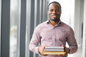 Portrait of african university student in class looking at camera photo