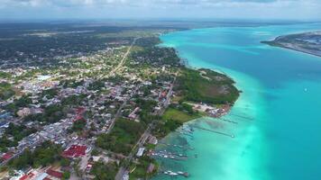 Bacalar Lagune Antenne Aussicht video