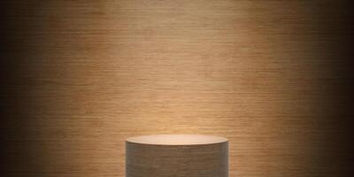 vacío bambú cilindro podio con bambú antecedentes foto
