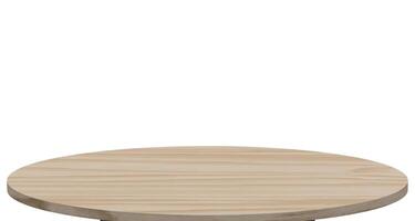 empty rounded table top with isolated transparent background, blank countertop for product montage advertising photo