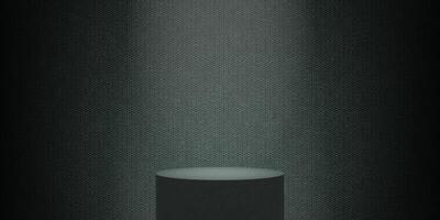 empty cylinder podium with background photo