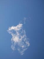 White fluffy clouds in the sky background. Cumulus clouds photo