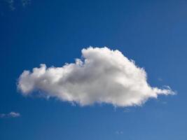 White fluffy clouds in the sky background. Cumulus clouds photo